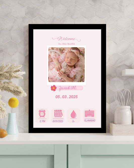 Sweet Pink Newborn Frame