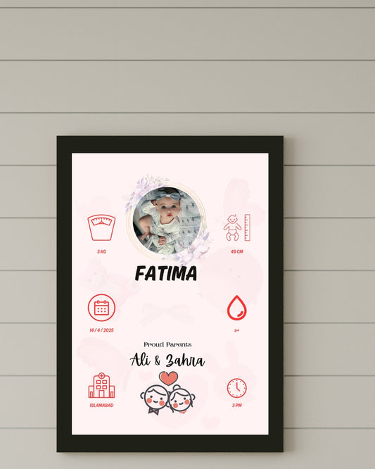 Blush Floral Newborn Frame