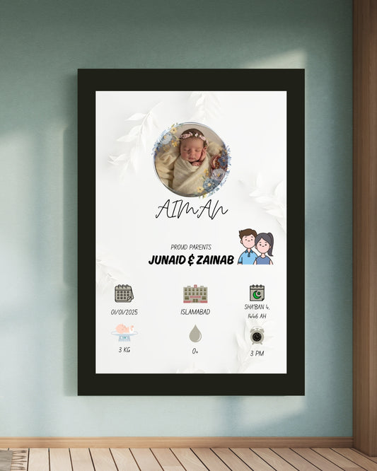 Ethereal Floral Newborn Frame