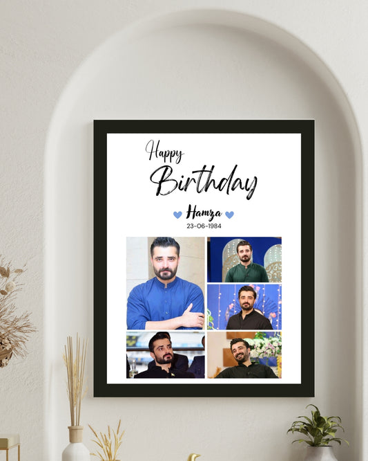 White Multi-Photo Birthday Frame