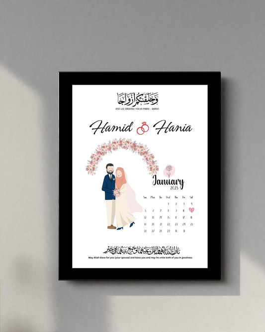 Illustrated Couple Nikah Nama