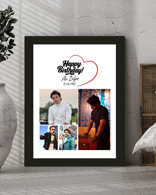 White Birthday Collage Frame